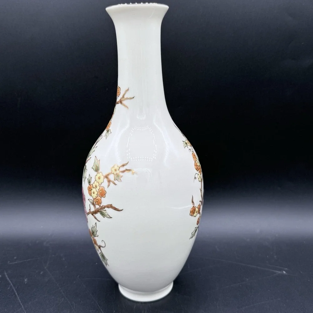 Zsolnay Vase‎ with Flower Decor - Signed 10 Inch Tall